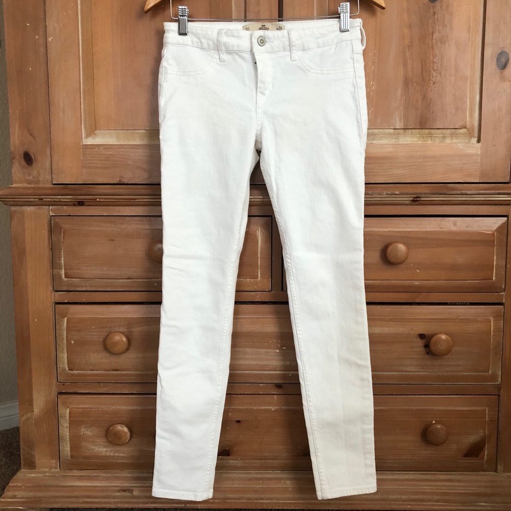 (S3) Hollister White Skinny Jeans